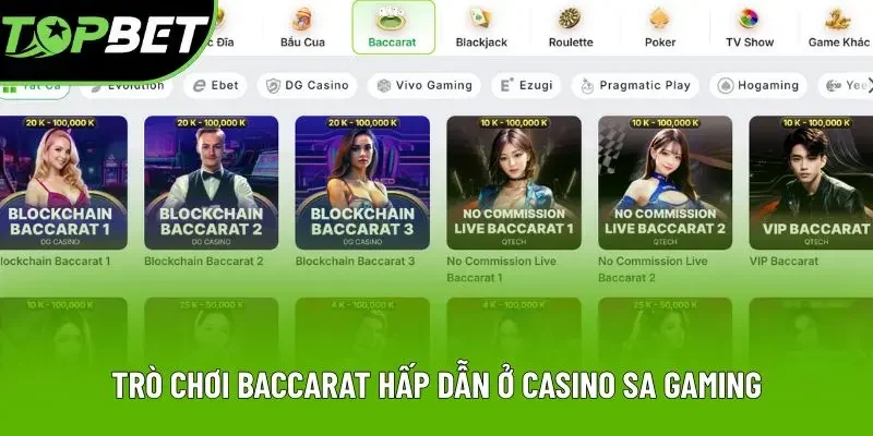 Trò chơi Baccarat hấp dẫn ở casino SA gaming Trò chơi Baccarat hấp dẫn ở casino SA gaming